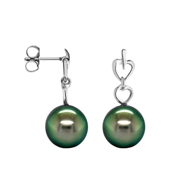 Coeur Éternel - Perle de Tahiti - Boucles d'Oreilles