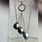 Trilogie - Perles de Tahiti - Collier Argent Rhodié