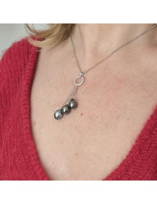 Collana con perla di Tahiti