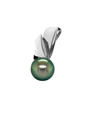 tahitian pearl on gold pendant with its cultured pearl from Tahiti - perla Tahiti - tahitian jewelry - tahitian jewerly stores