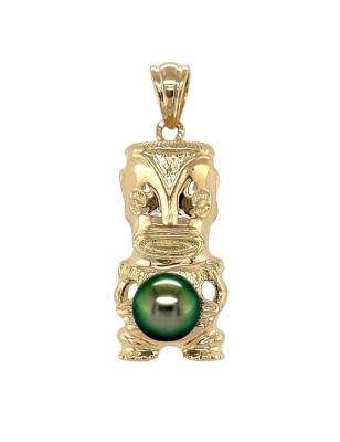 tiki en pendentif homme or perle de Tahiti prix