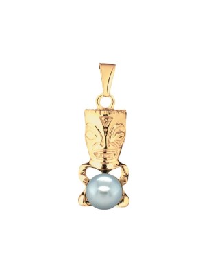 Te Mana - Tahitian Pearl 8/9mm - 18K Gold Pendant