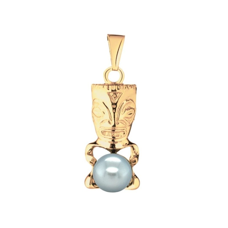Te Mana - Tahitian Pearl 8/9mm - 18K Gold Pendant