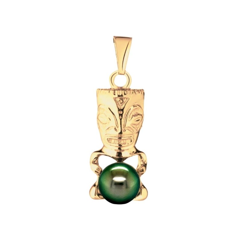 Te Mana - Tahitian Pearl 8/9mm - 18K Gold Pendant