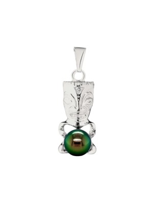 tiki en pendentif homme or perle de Tahiti prix