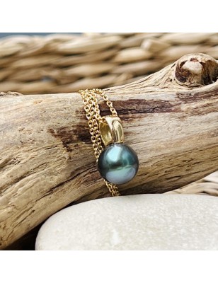 où trouve t'on les plus belles perles de Tahiti? Collier or perle de Tahiti bleu prix perle tahitienne