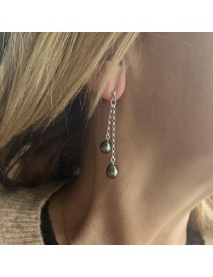 boucle oreille femme perles de culture de Tahiti prix