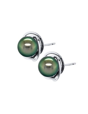 Saturne - Boucles Oreilles Or 18 Carats Perles de Tahiti
