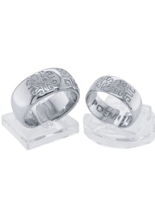 マナ - タヒチアン プラチナ ウェディング バンド