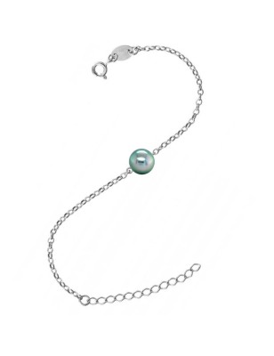 tahiti pearl women's bracelet in silver with cultured pearl price - tahitian jewerly - tahitian jewerly stores