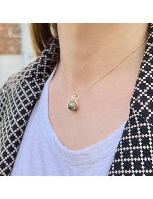 octopus men gold pendant tahitian cultured pearl blue price - tahitian jewel