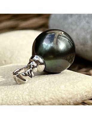 big black pearl gold men's pendant price - perla Tahiti