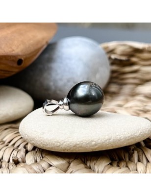 big black pearl gold men's pendant price - perla Tahiti