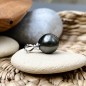 Toere - White Gold Pendant 18 Carats - Black Pearl - 14mm
