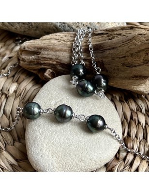 parure perles Tahiti collier perles et bracelet perle Tahiti prix