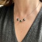 Lila - Tahitian Pearls - Rhodium Silver Necklace
