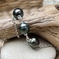 Lila - Tahitian Pearls - Rhodium Silver Necklace