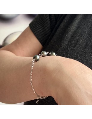 perles de culture de Tahiti bracelet argent perles de culture de Tahiti prix - perle tahiti