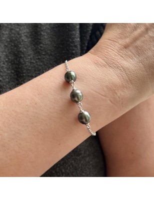 perles de culture de Tahiti bracelet argent perles de culture de Tahiti prix - perle tahiti