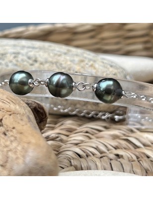perles de culture de Tahiti bracelet argent perles de culture de Tahiti prix - perle tahiti
