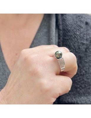 Marki - Ring Tahiti-Perle Pfau 8,12mm