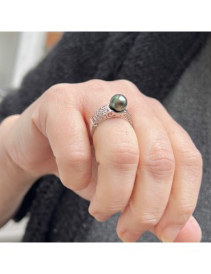 perla Tahiti en bague argent perle de culture de tahiti prix