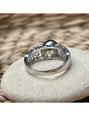 perla Tahiti en bague argent perle de culture de tahiti prix