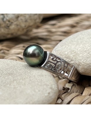 real tahitian pearl ring best price - perla Tahiti