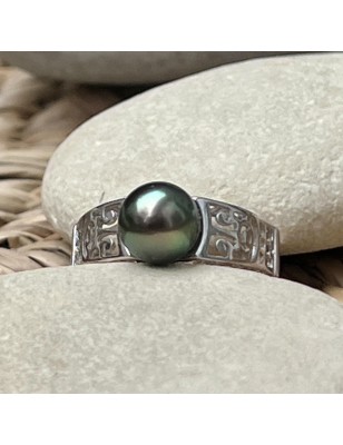 perla Tahiti en bague argent perle de culture de tahiti prix