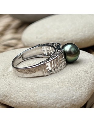 perla Tahiti en bague argent perle de culture de tahiti prix