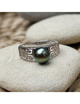 perla Tahiti en bague argent perle de culture de tahiti prix