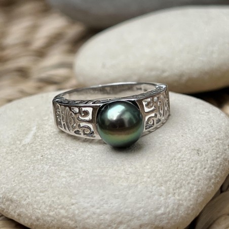 perla Tahiti en bague argent perle de culture de tahiti prix