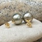 Lagon - Tahitian Pearls Gold Stud Earrings