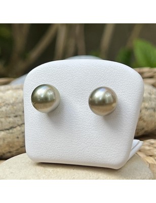 rare Tahitian pearls in gold earrings price - perla Tahiti