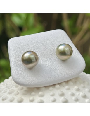 Pendientes de perlas de Tahití