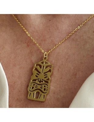 gold tiki necklace for men tiki price - father day - tahitian jewerly for men - tahiti jewerly - tahitian jewerly