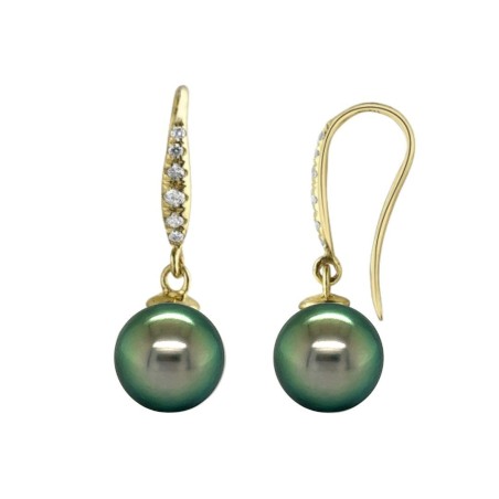 quel est le prix de perles de Tahiti en boucles d'oreilles en or et diamant? bijou tahitien