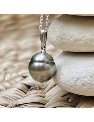 tahitian cultured pearl from tahiti women's pendant silver price - tahitian jewel