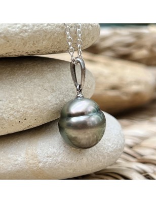 Pavone - 10,21mm - Pendente Argento Rodio