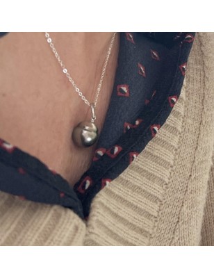 pendentif argent perle de culture de Tahiti femme prix
