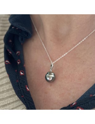 pendentif argent perle de culture de Tahiti femme prix