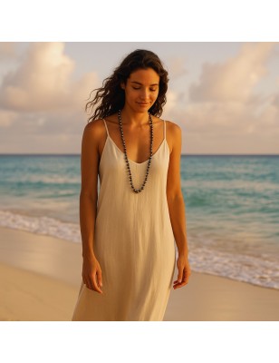 Circle Tahitian Pearl Long Necklace
