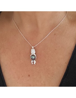 Colgante con perla de Tahití
