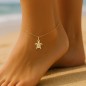 Gold plated Ankle chain turtle
