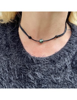 Tahiti pearl choker men necklace tahitian cultured pearl price - perla Tahiti tahitian pearl - tahitian jewel
