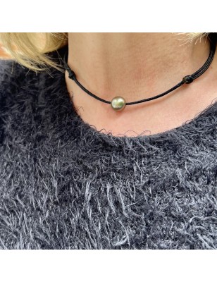 Tahiti pearl choker men necklace tahitian cultured pearl price - perla Tahiti - tahitian jewel