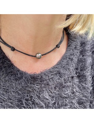 Tahiti pearl choker men necklace tahitian cultured pearl price - perla Tahiti - tahitian jewel