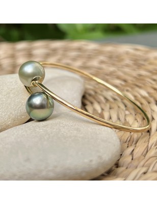 Pulsera de oro con perlas cultivadas