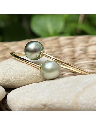 you and I gold bracelet with big tahitian pearls price