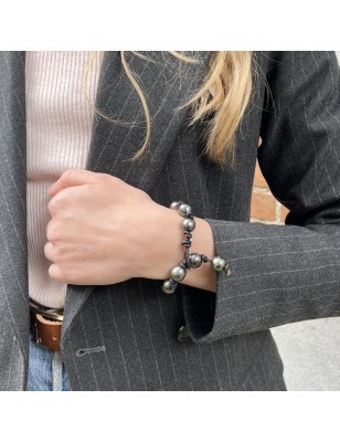 grosses perles de Tahiti en bracelet homme en cuir prix - bijou tahitien